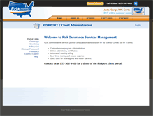 Tablet Screenshot of portal.riskinsuranceservices.com